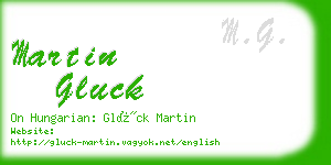 martin gluck business card